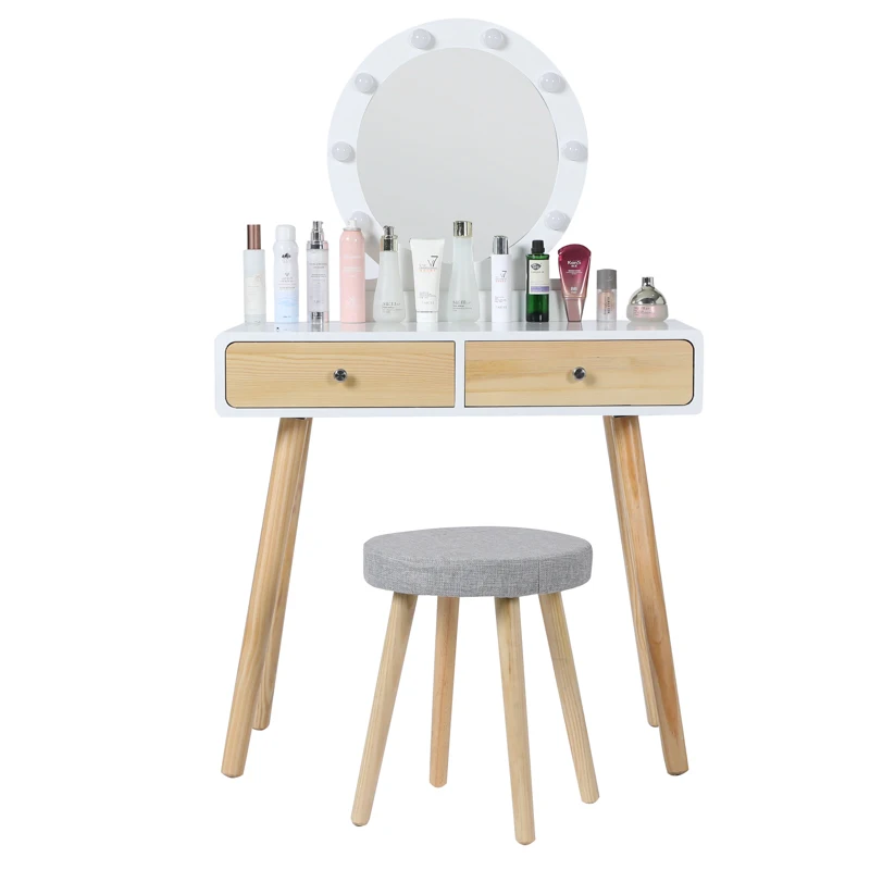 hot sale vanity table with led light mirror makeup dressing