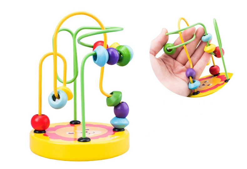 MERIGLARE Bead Maze Toy, Learning Preschool Toys, Hand Eye Coordination Wooden Colorful Roller Coaster For Baby For Kids Boy Girl Gift