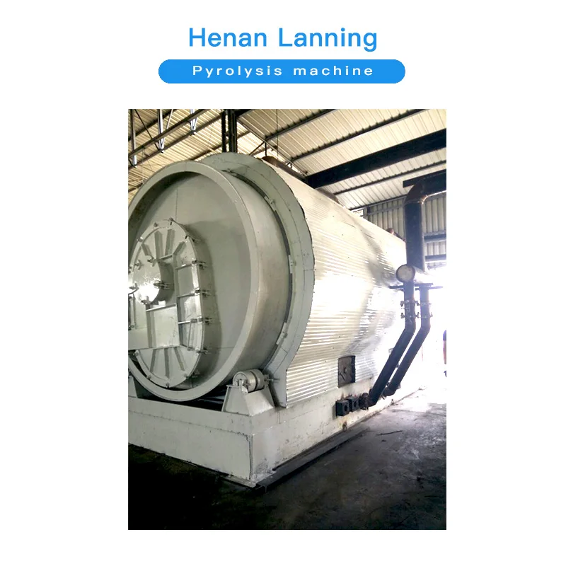 Пиролизная система для переработки отходов пластмассы Lanning производственная линия используемых автомобильных шин пиролизная установка