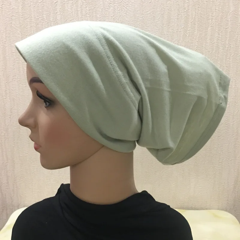 Plain With Cardboard Tube Hats Underscarf Muslim Turban Stretch Stiff Front Inner Hijabs Head Scarf Under Hijab Bonnet XDH066