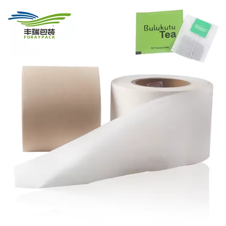 Empty Organizer Eco-Friendly Biodegradable PLA Paper Roll Tea Pouch Packaging Pouches Tea Bags Heat Seal Packaging