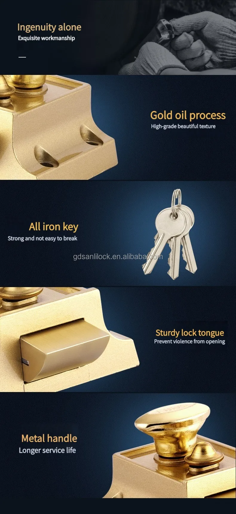 Sl564b Zinc Alloy Heavy Duty Bird Rim Night Latch Lock Buy Rim Night