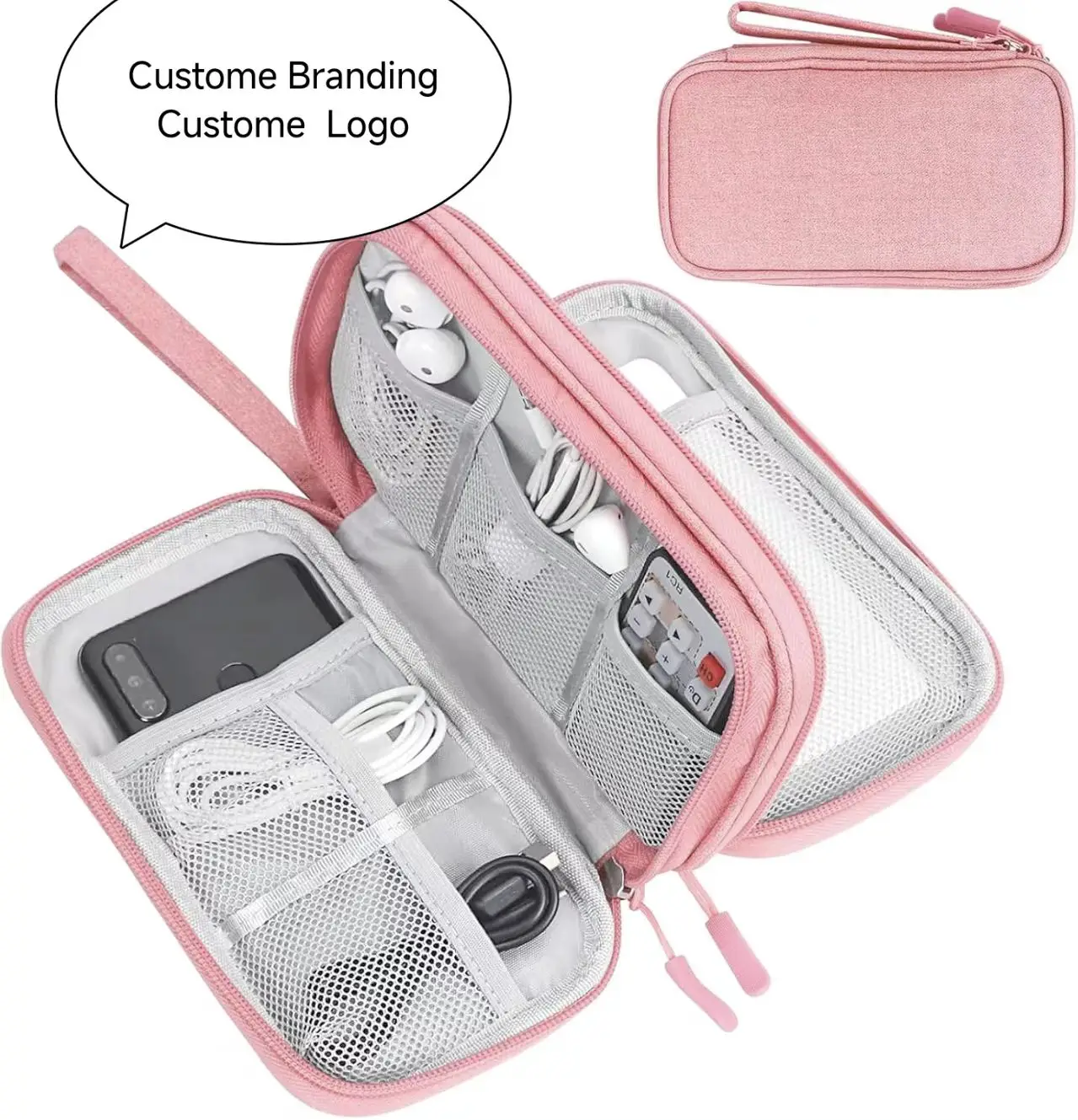 Factory Direct Waterproof Eva Case Travel Pouch Organizer Bag Retracting Cable Management for Digital Accessories Storage