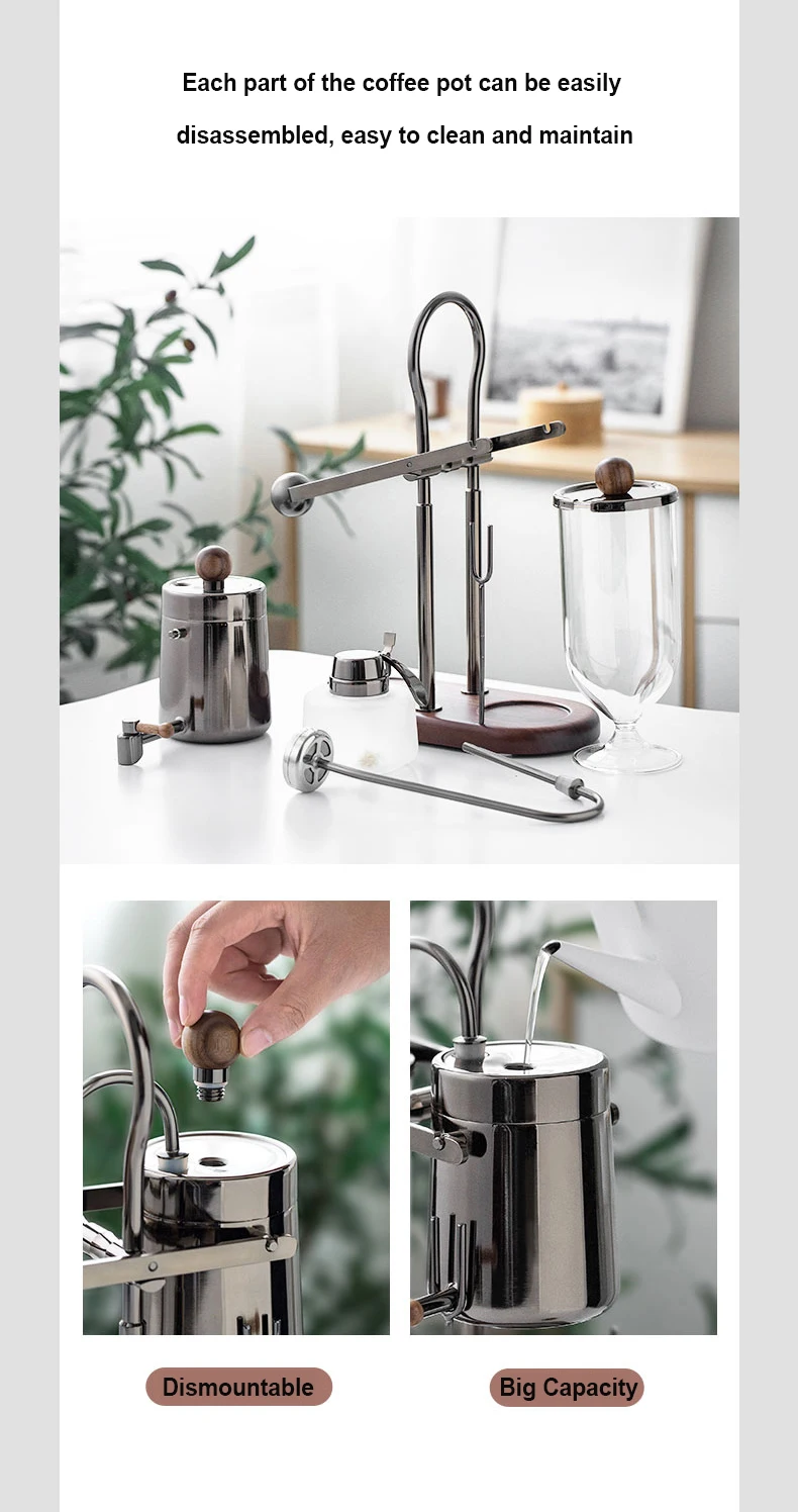 Diguo Syphon Coffee Maker Borosilicate Glass Gold Color Belgian Coffee