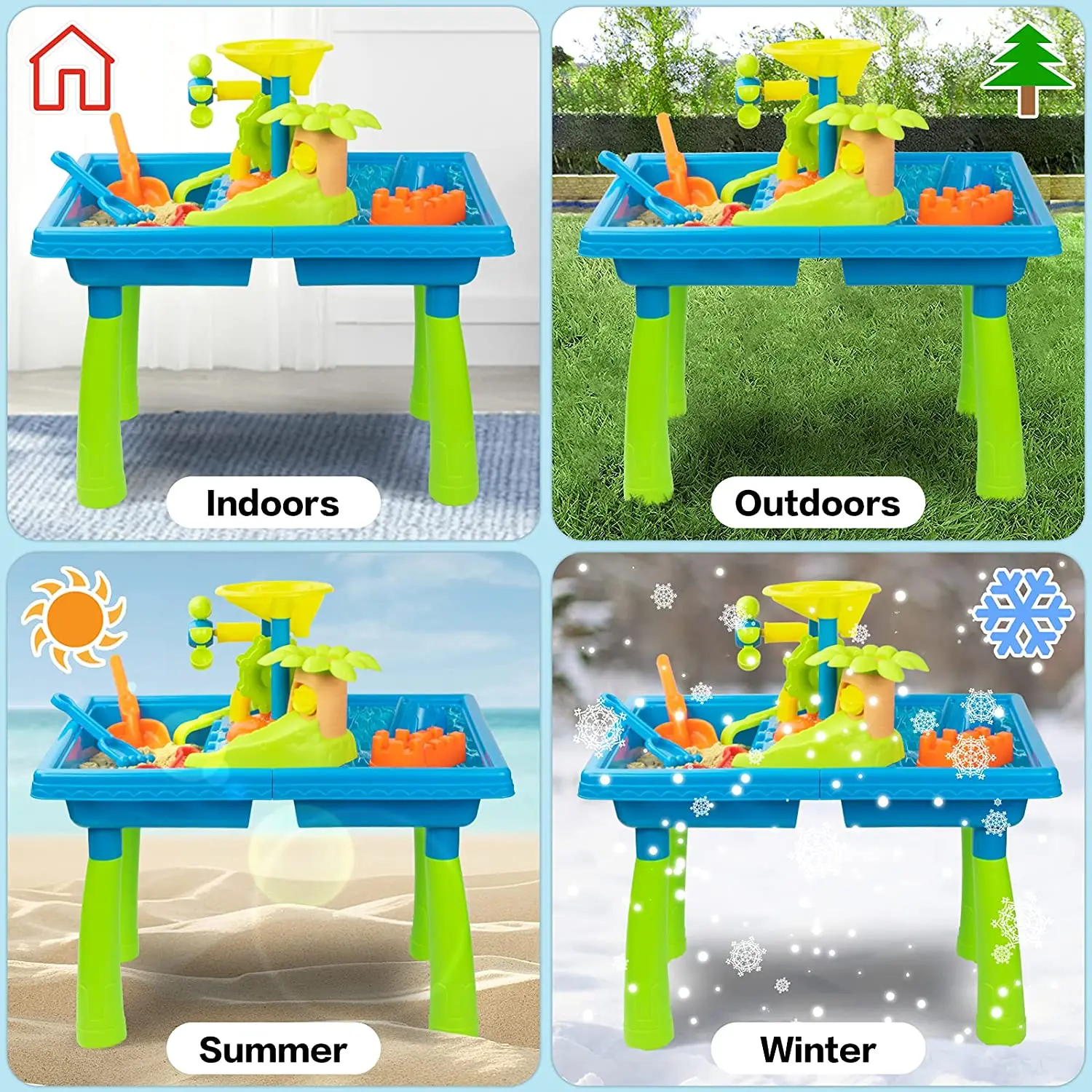 Outdoor Toddlers Activity Sandbox Tables Summer Beach Toys For Backyard