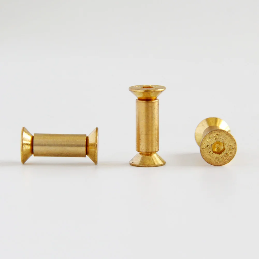Brass Rivets Handle Brass Screw Rivets for DIY Knife Handle Locks & Scale Screws
