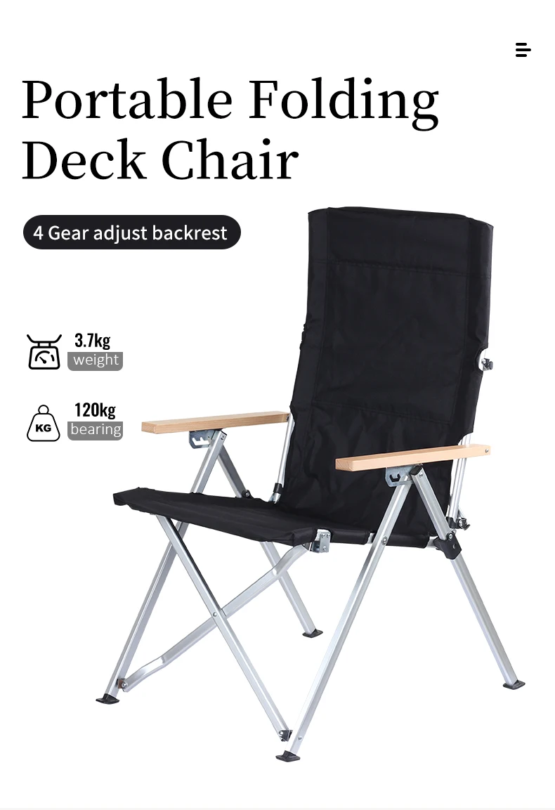 Wholesale Outdoor Garden Picnic High Back Aluminum Frame Folding