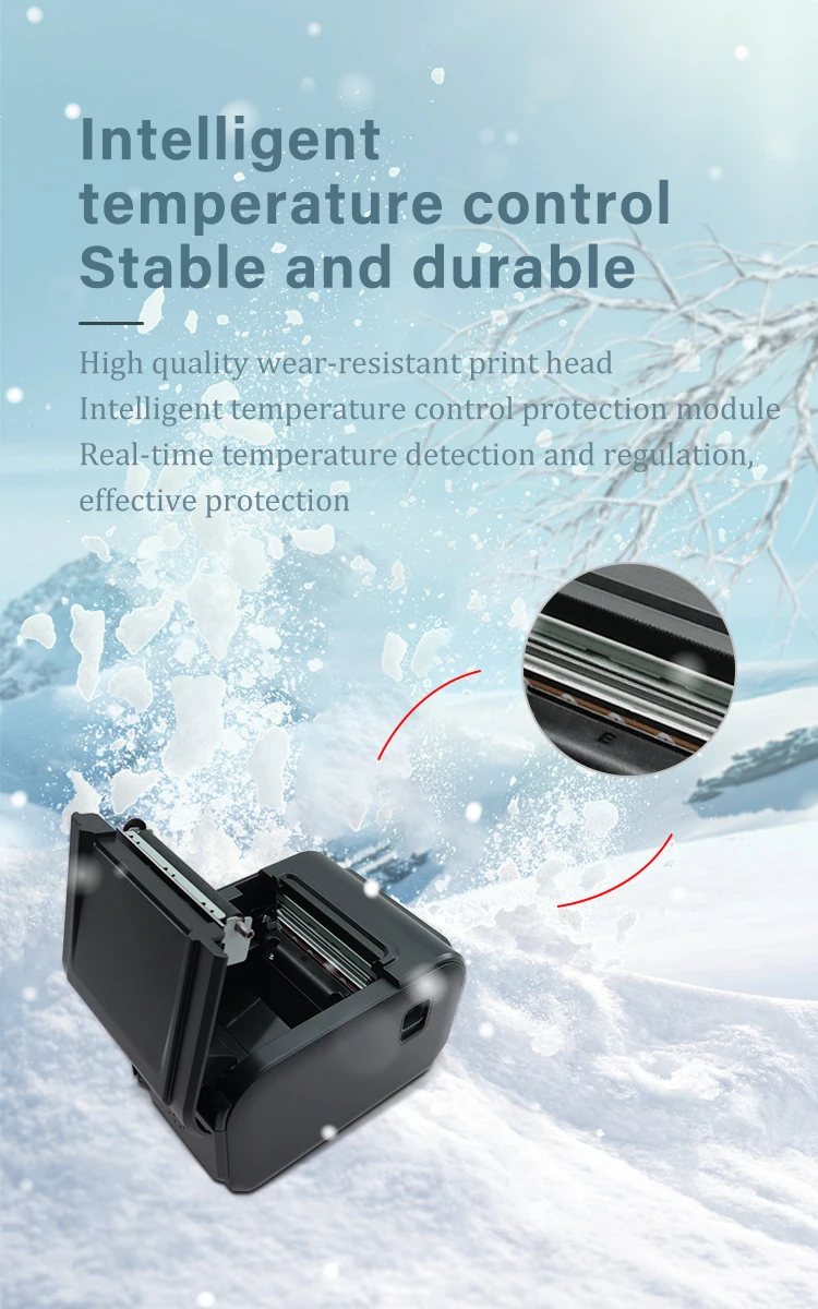 JP-R80F 220MM/s Direct Thermal Printer 80mm Auto Cutter with Wi-Fi 3 Inch Receipt Imprimante Pos Barcode Bill Stock Printer