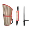 Protector de mangas de yute con borde rojo, juego de 3 piezas.