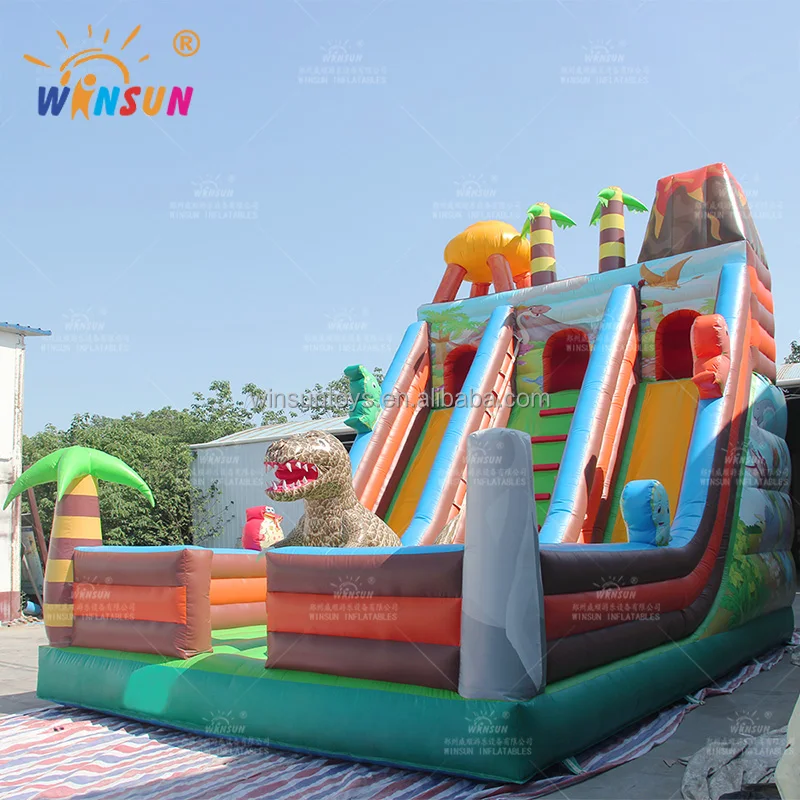 Commercial Dinosaur Theme Inflatable Slide Jurassic Inflatable Slide
