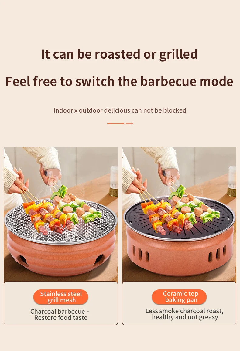 Japanese Barbeque Charcoal Grill Yakiniku Table Top Stove One Furnace