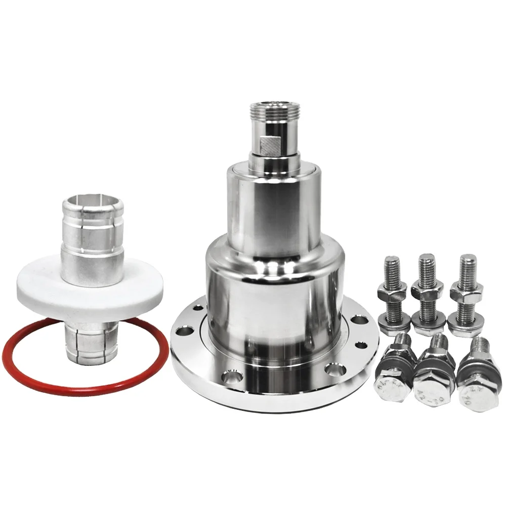 Bộ chuyển đổi RF đồng trục: mặt bích EIA 3-1/8 sang đầu cái DIN 7/16, hàng sẵn kho, đạt chuẩn RoHS