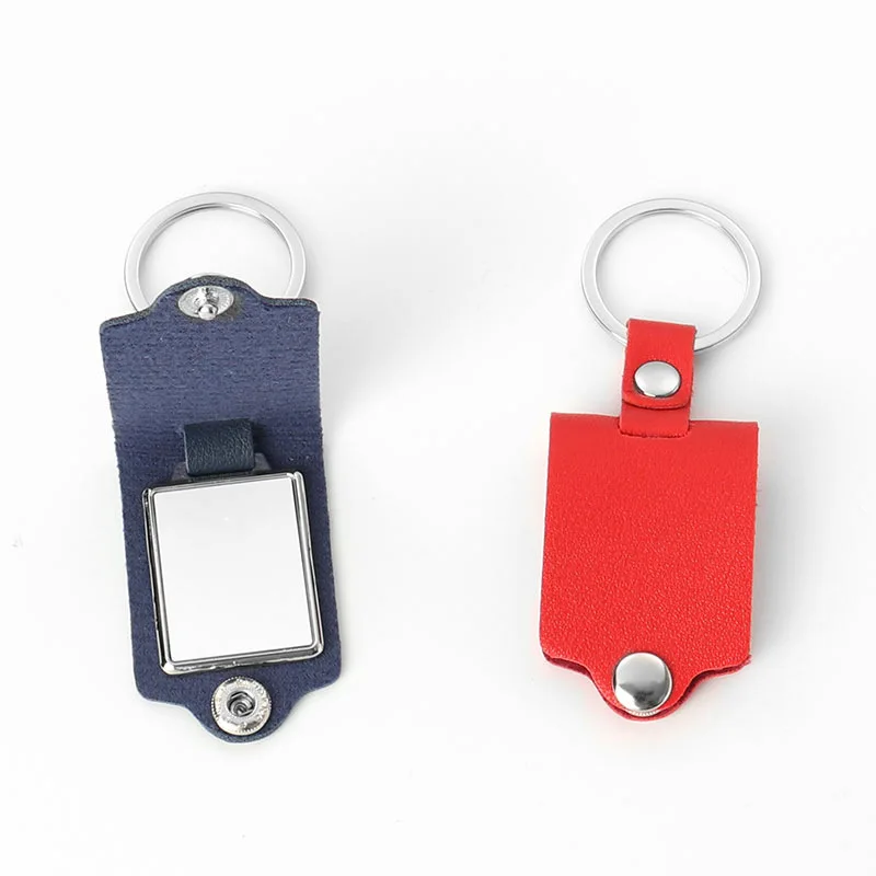 Mini Leather Photo Album Keychain Custom Photo Sublimation Keychains Blanks Personalized Leather Keyring DIY Photo for Her Gifts