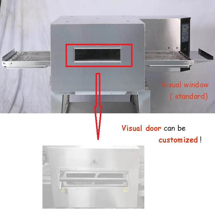 Industrial Convection Conveyor Pizza Oven With Stainless Steel Base For