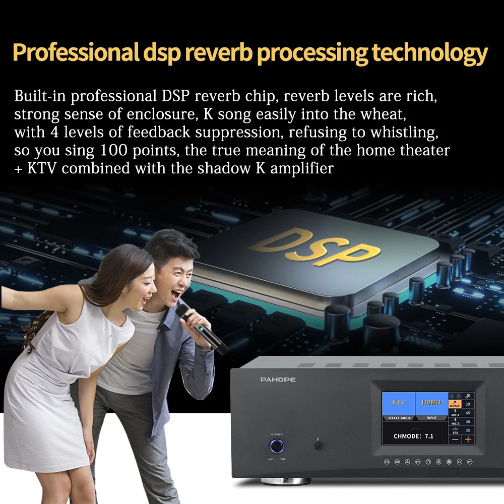 7.1 Home Theater Systems Power Amplifier 3D/8K DTS Digital  HD KTV  Karaoke Audio Av Receiver Sound  Amplifier