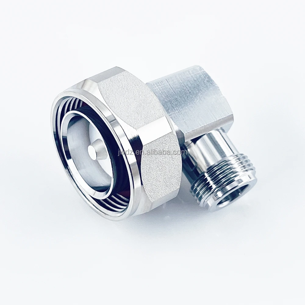 Din 7/16 L29 male to n female rf right angle R/A coax adapter