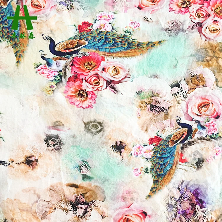 Ткань Mulinsen ткань 45s/30s вискоза для платья с цифровым принтом