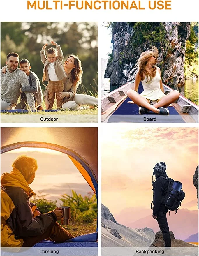 Самонадувающийся спальный коврик для кемпинга, надувной коврик из ПВХ, встроенный насос с подушкой, водонепроницаемый воздушный матрас для кемпинга