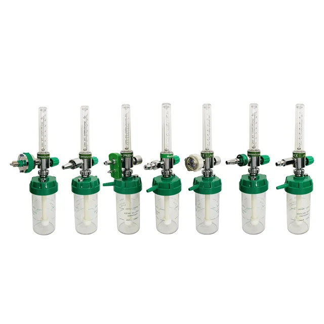 Regulator Flowmeters Medical Oxygen Flowmeter With Humidifier Bottal