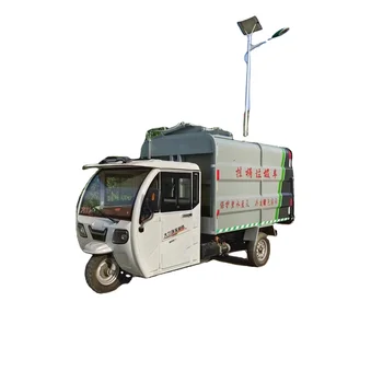 New energy four-wheel bucket garbage truck, street and community garbage transfer vehicle, fully enclosed bucket hanging