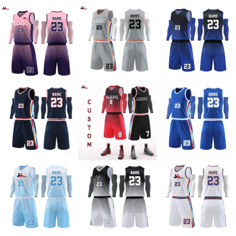 Custom Men Kids Youth Basketball Jerseys Printed Reversible Mesh Blank ...