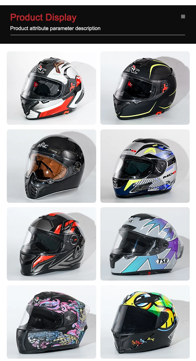 New Fashion Custom Full Helmet Motorcycle Factory Wholesale Men's