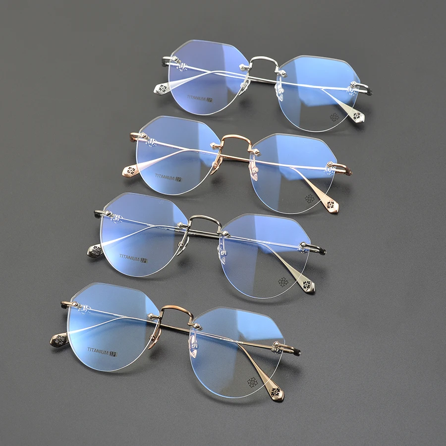 CH5808 High Quality Titanium Rimless Frames Spectacles Optical Eye Glass Glasses for Men and Woman