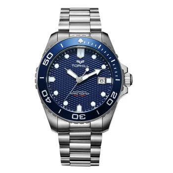 OEM Dive Watch Custom 316L Stainless Steel Case Ceramic Bezel Superluminova Dial 10 ATM Automatic Diver Watch
