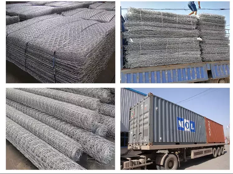 Anti Rust Woven Gabion Baskets 1mx1mx2m Stone Filled Rock Protection