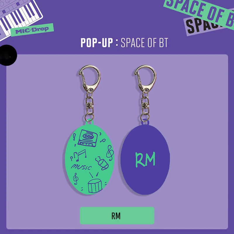 KPOP JUNGKOOK RM V MIC Drop POP-UP Acrylic Keychains JIMIN JIN J