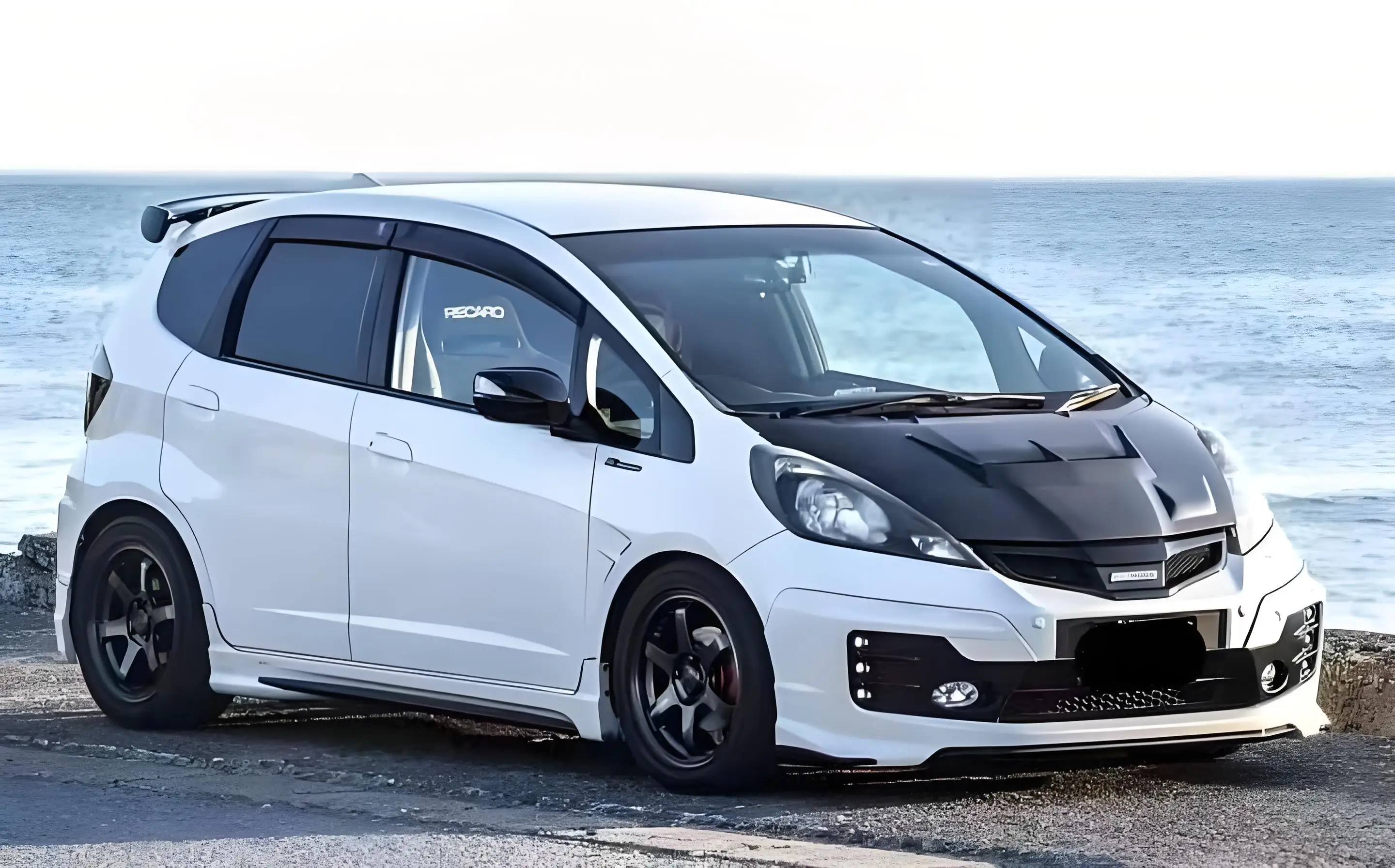 Auto Body Systems Pp Wide Body Kit Front Lip Rear  Lip Side Skirt for Honda Fit 2008-2010