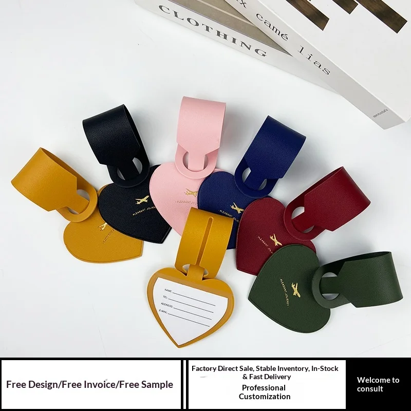 Heart Luggage Tag Boarding Pass Checked-in Name Anti-lost Stowable Small Pendant preview 2