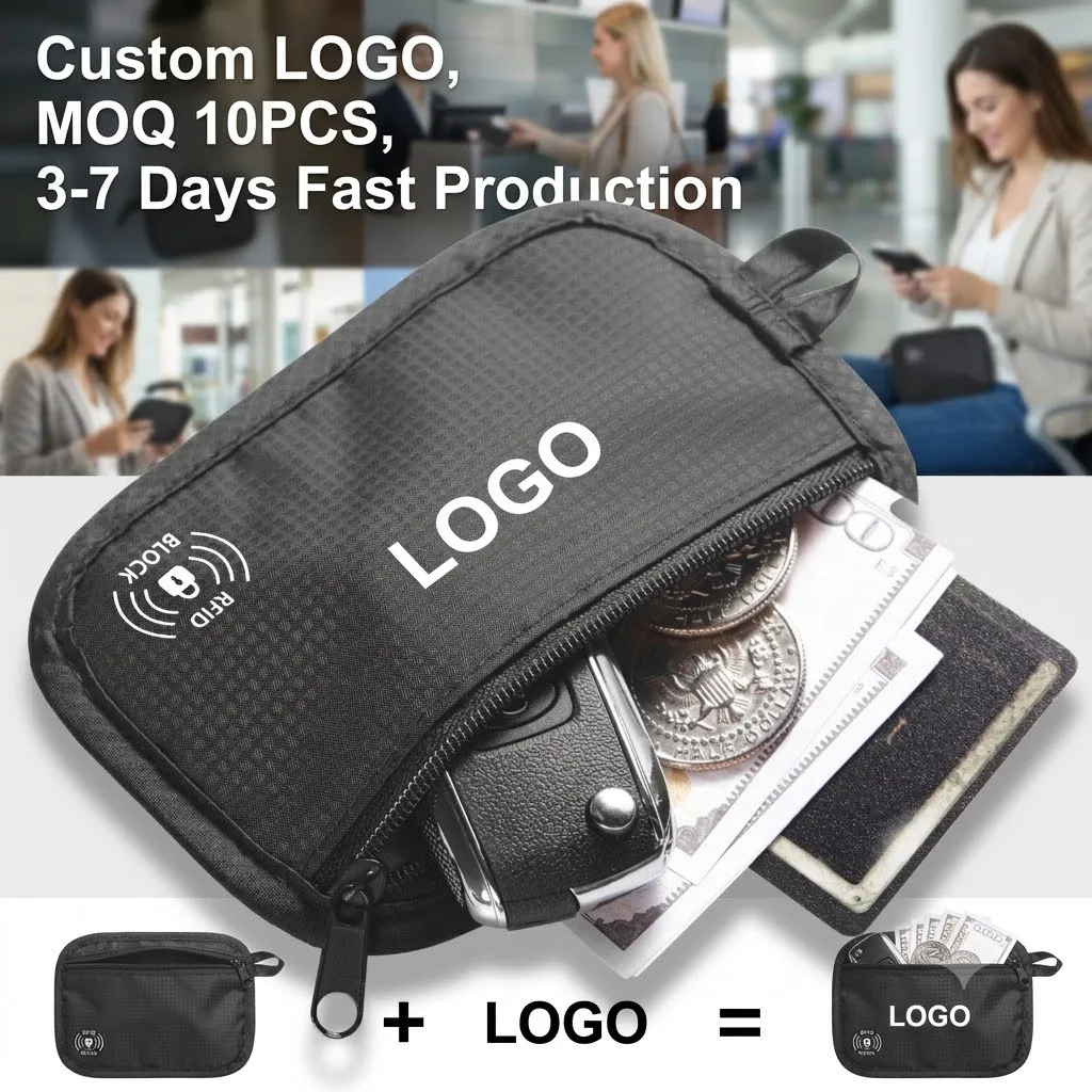 Custom Logo Anti Theft RFID Blocking Travel Wallet Passport Holder Slim Document Bag Ripstop Hidden Security Pouch Organizer 1 Custom Logo Anti Theft RFID Blocking Travel Wallet Passport Holder Slim Document Bag Ripstop Hidden Security Pouch Organizer