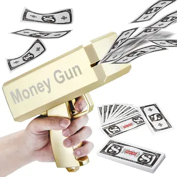 Yoou Premium Customized Golden Money Box Gun Toy For Cash Shooting Game