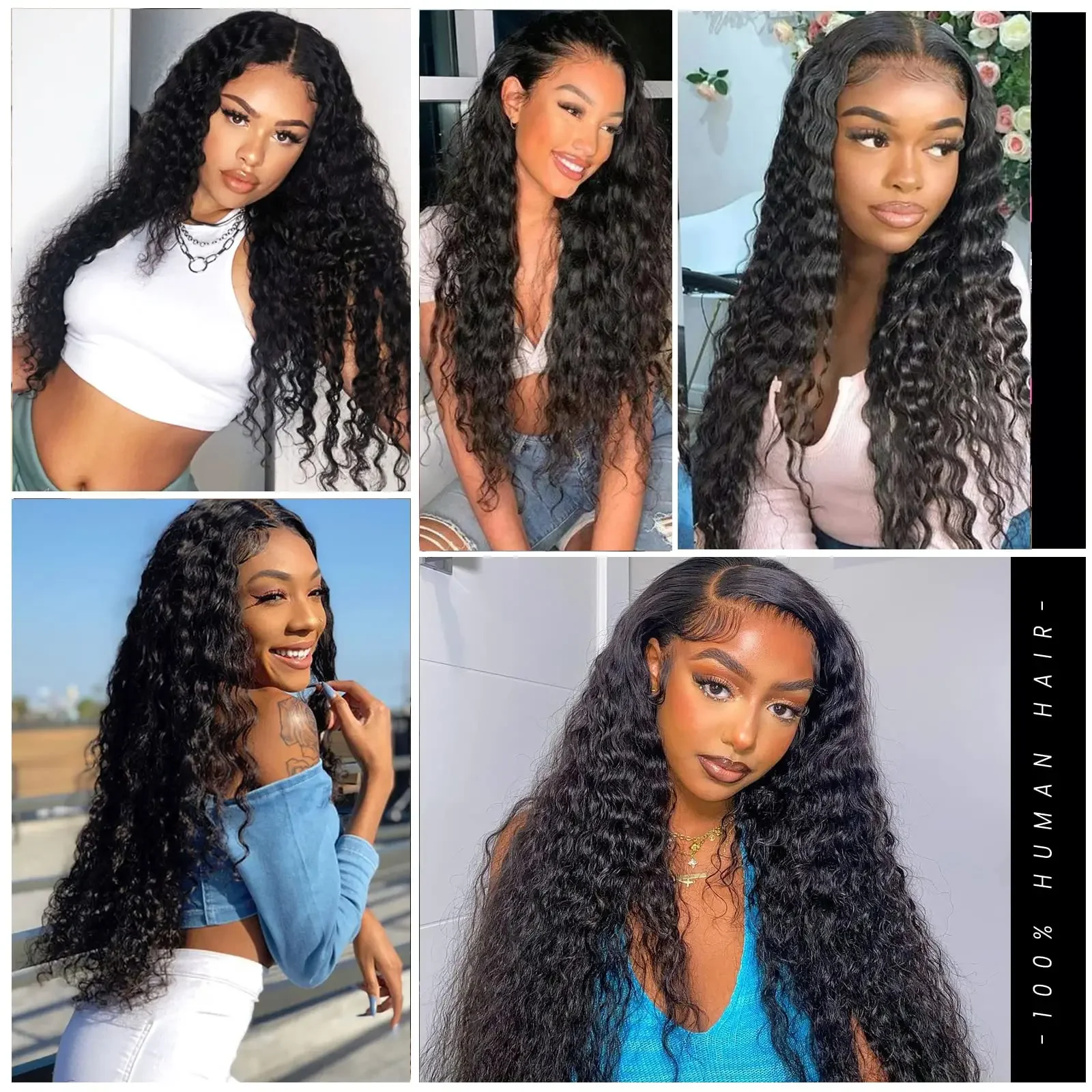 Prodlužování vlasů Tape In, hluboké vlny, brazilské Remy vlasy, 20 ks/sada, 16-26 palců, kudrnaté vlasy pro ženy_voghion.com