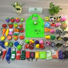 Promotional Custom Reusable Kiwi Fruit Shape Polyester Foldable Grocery Shopping Bag