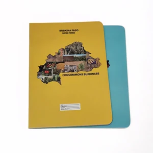 48 Pages School Notebook 17x22cm, Double Ligne Exercise Book 120 Sheets Seyes Ruling, Custom Cover for Burkina Faso Market