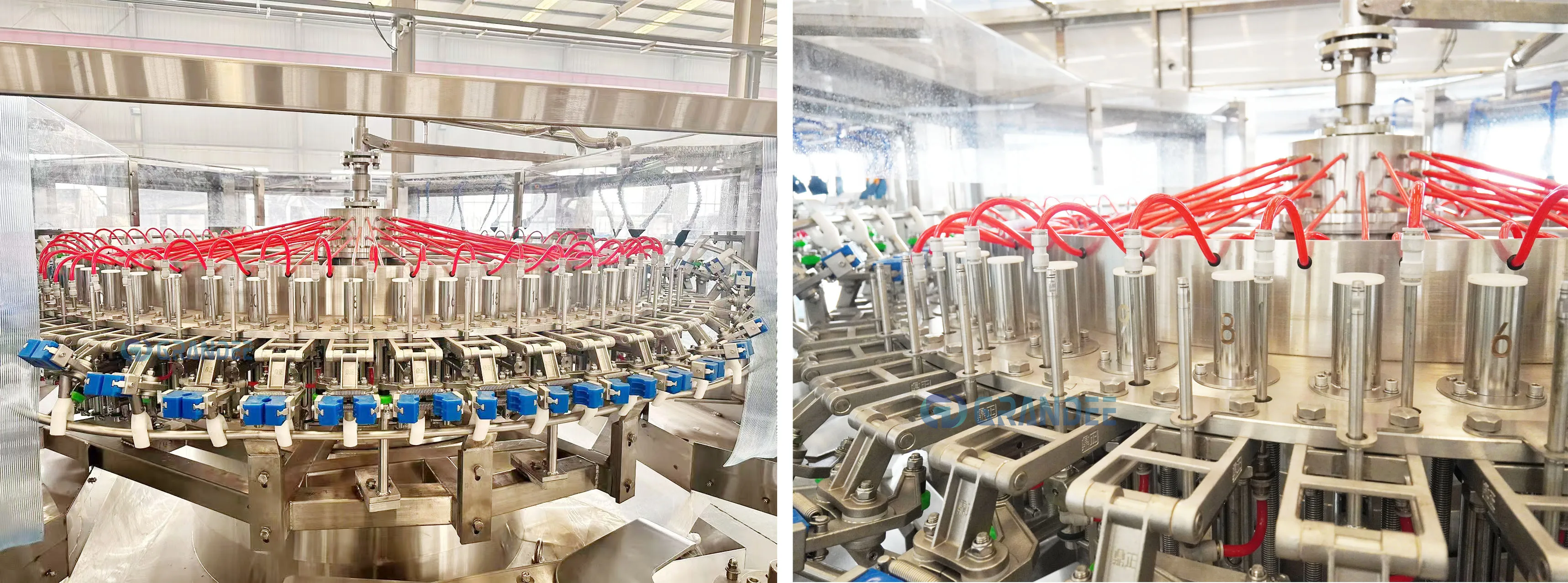 product high speed automatic spray glass bottle rotary mechanical valve cleaner washing rinsing dripping machine-8