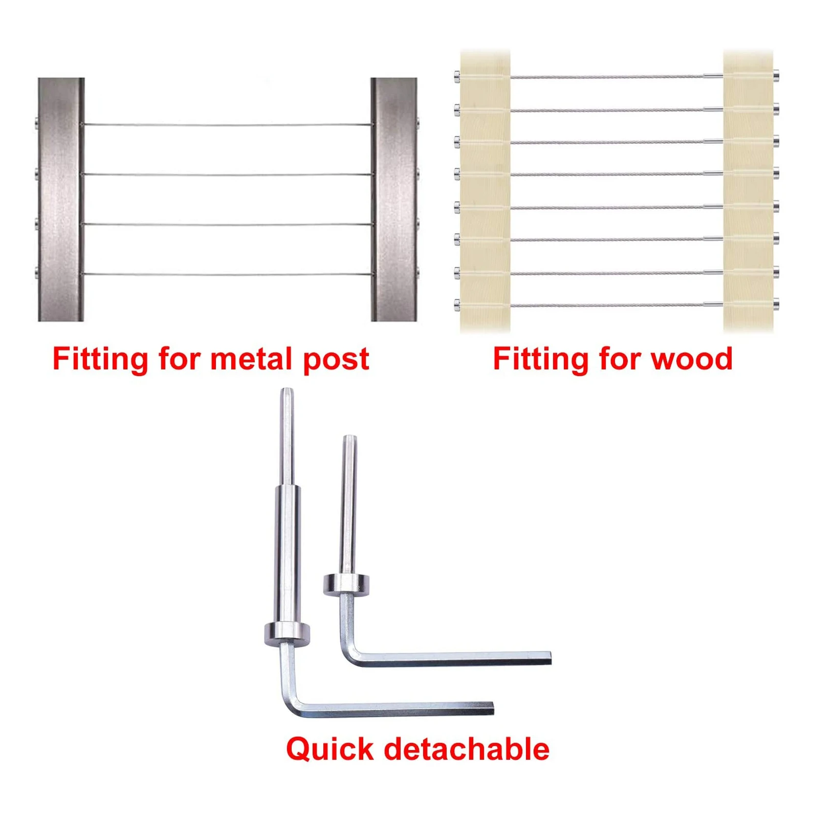 Stainless Steel Cable Railing Hardware Kit - Buy Swage Threaded Stud ...