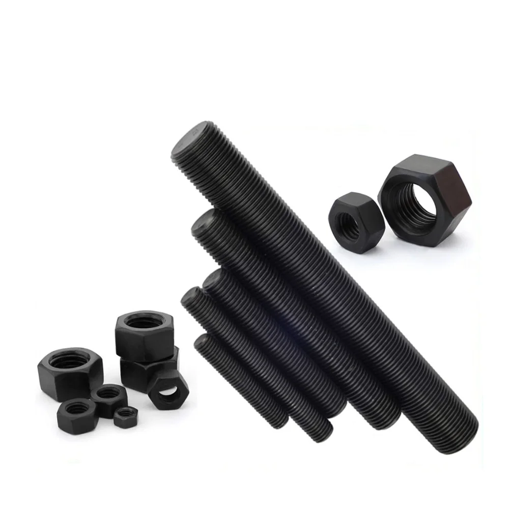 Manufacturers Black Carbon Steel threaded GI grade 8.8 10.9 a193 B7 stud bolt