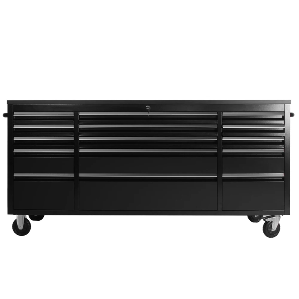 HYXION HTC7215 Rolling 15 Drawers Toolbox US Garage 4 Casters Stainless Steel Tool Storage