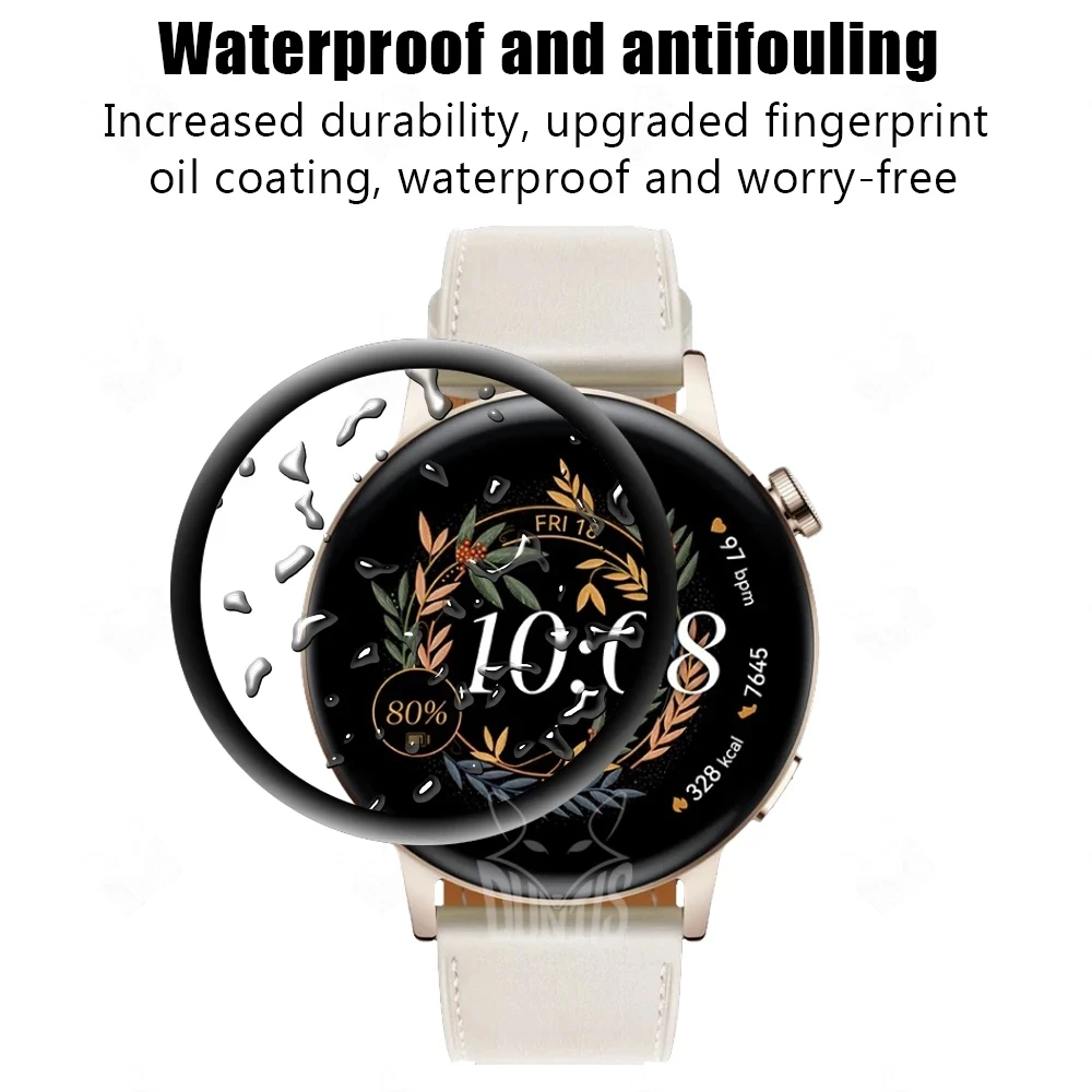 Smart Watch Case 2D Soft Glass Curved Protective Film PMMA Screen Protector for Huawei Watch D Buds GT 3 2 Runner GT3 GT2