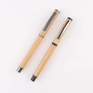 Promotional Gift Wooden Bamboo Ball Ballpoint Pen With Personalized Custom Logo Writing for School Girls Fashion Wholesale China
