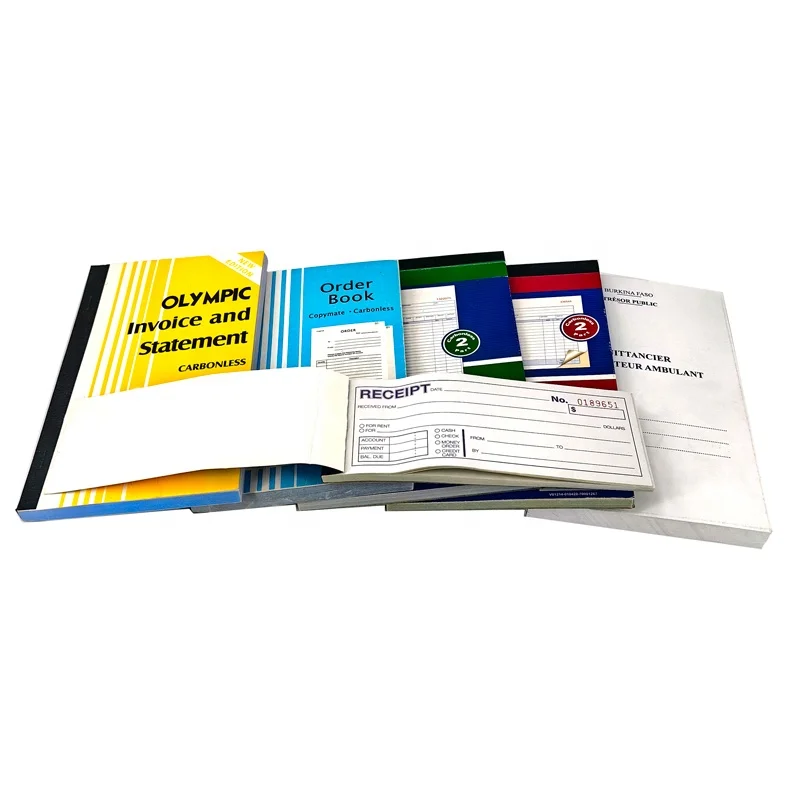 Customized Small Size Carbonless Bill Book Kraft Paper Soft Cover Offset Printing Custom Logo Paper Paperboard Printing Product