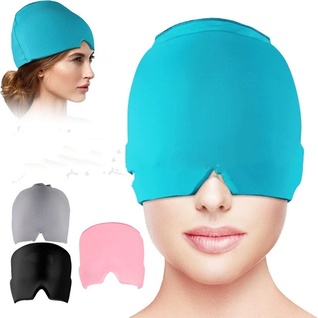 Headache & Migraine Relief Hot And Cold Therapy Ice Pack Hat For Puffy Eyes,Tension,Sinus And Stress Relief