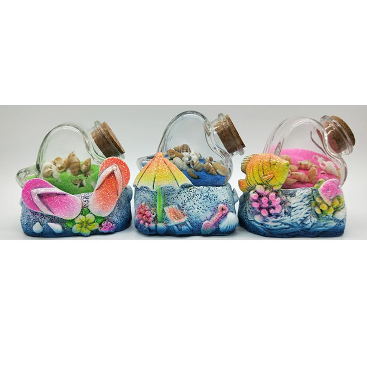 Оптовая продажа, пляжный сувенир, полимерная оболочка, стеклянный песок в бутылке, сувенир