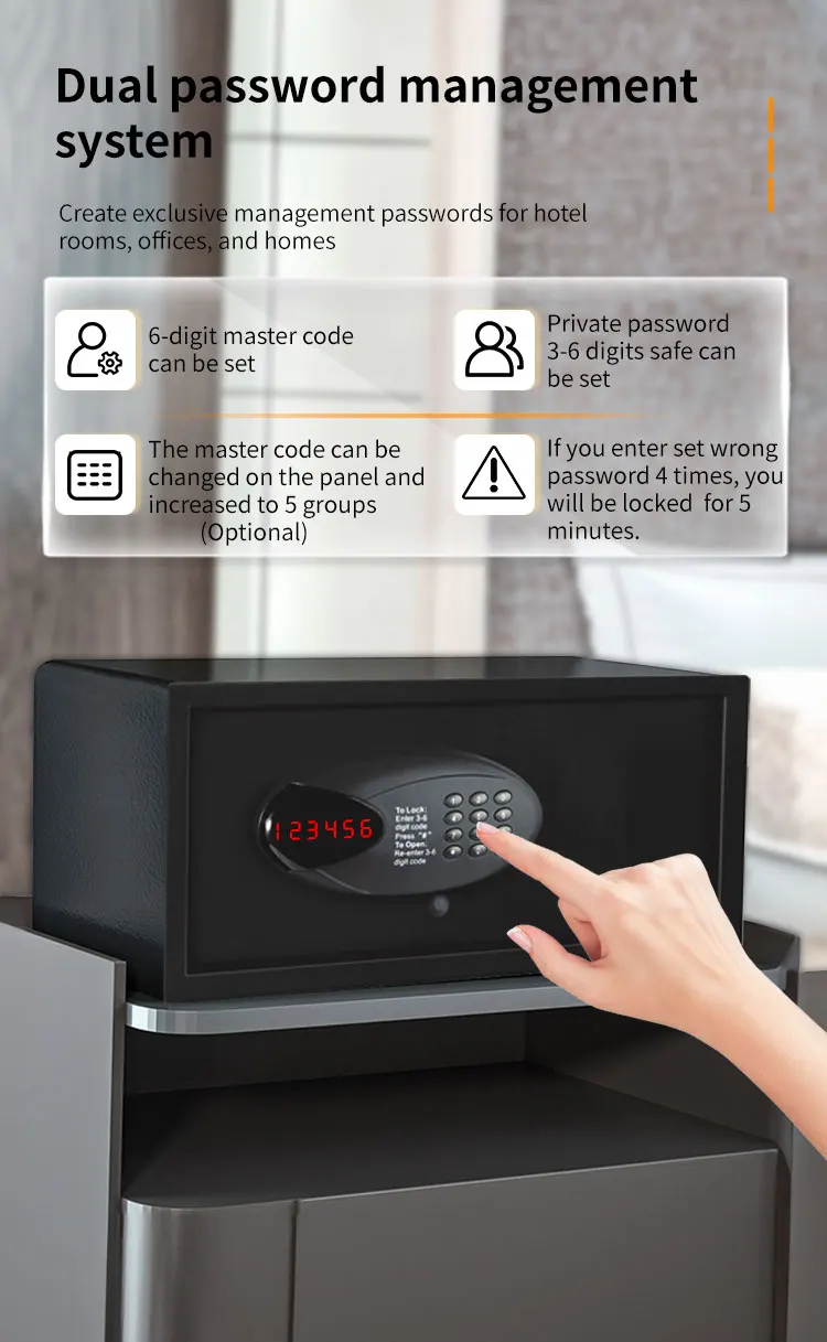 CEQSAFE American Hotel Office Security Digital Keypad Lock Electronic Safe Box manufacture