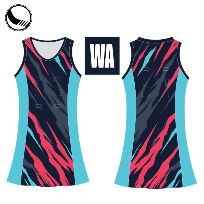 Girls Sexy Sublimation Plus Size Netball Dresses