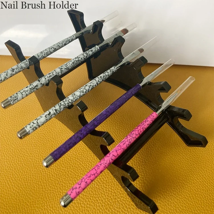 Nail Brush Holder Stand Salon Pen Rack Accessoire Brushes Manicure Tool
