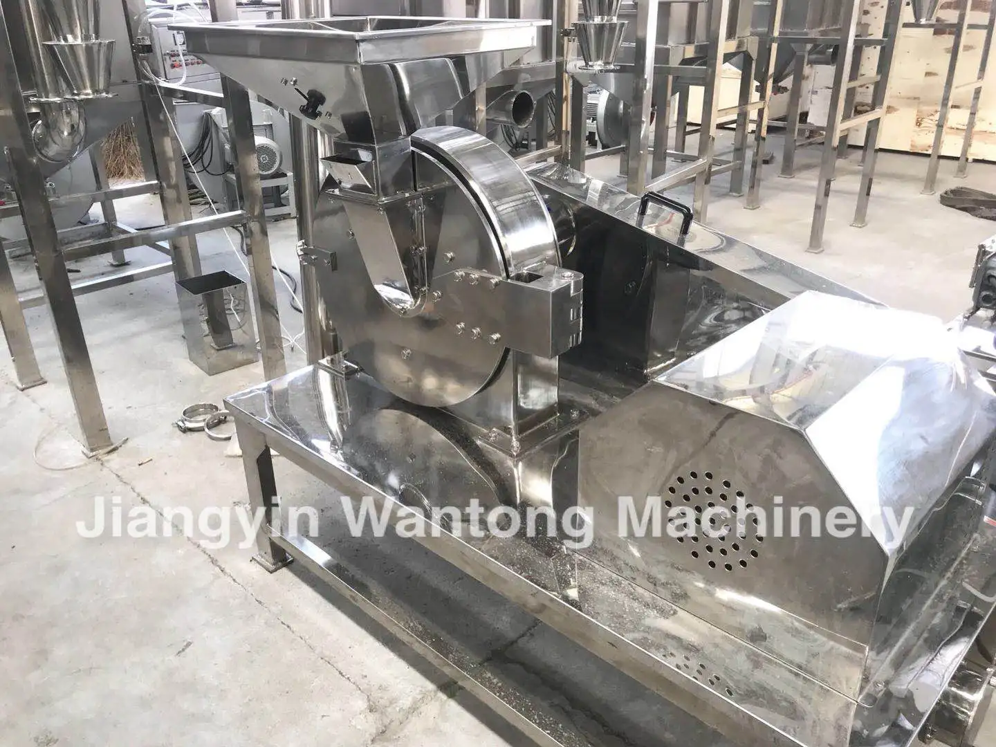 WFC Dxf 20d Fine Cane Food Frp Fiber Glass Waste Product oyster Shell Spice Casava Powder Grinding Machine